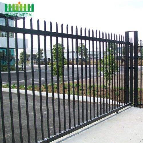 Living area spear top tubular steel slide gate