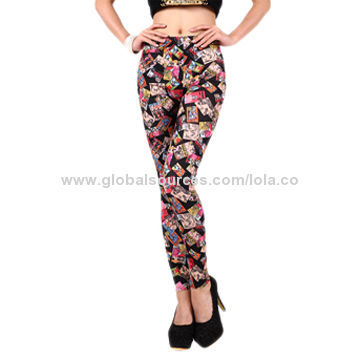 Full Printed Slimming Apparel, Made of 90% Polyester and 10% Spandex, Various Patterns are Available
