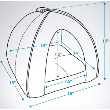 Microfiber Indoor Outdoor Pet Tent Cave Bed