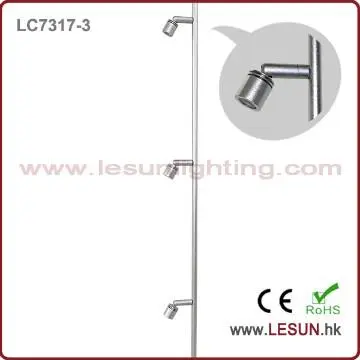 Three light heads 3x1W jewelry cabinet led light LC7317-3