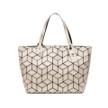 Уникальный дизайн сращивания воды кубик алмазная решетка PU кожаная геометрическая сумка для женщин