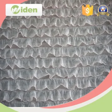Cheap Lace Fabric, 100% Polyester Double Layer Knit Fabric