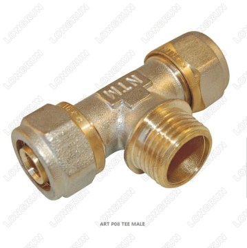 Longrun P08 high quality Tee copper pipe fitting