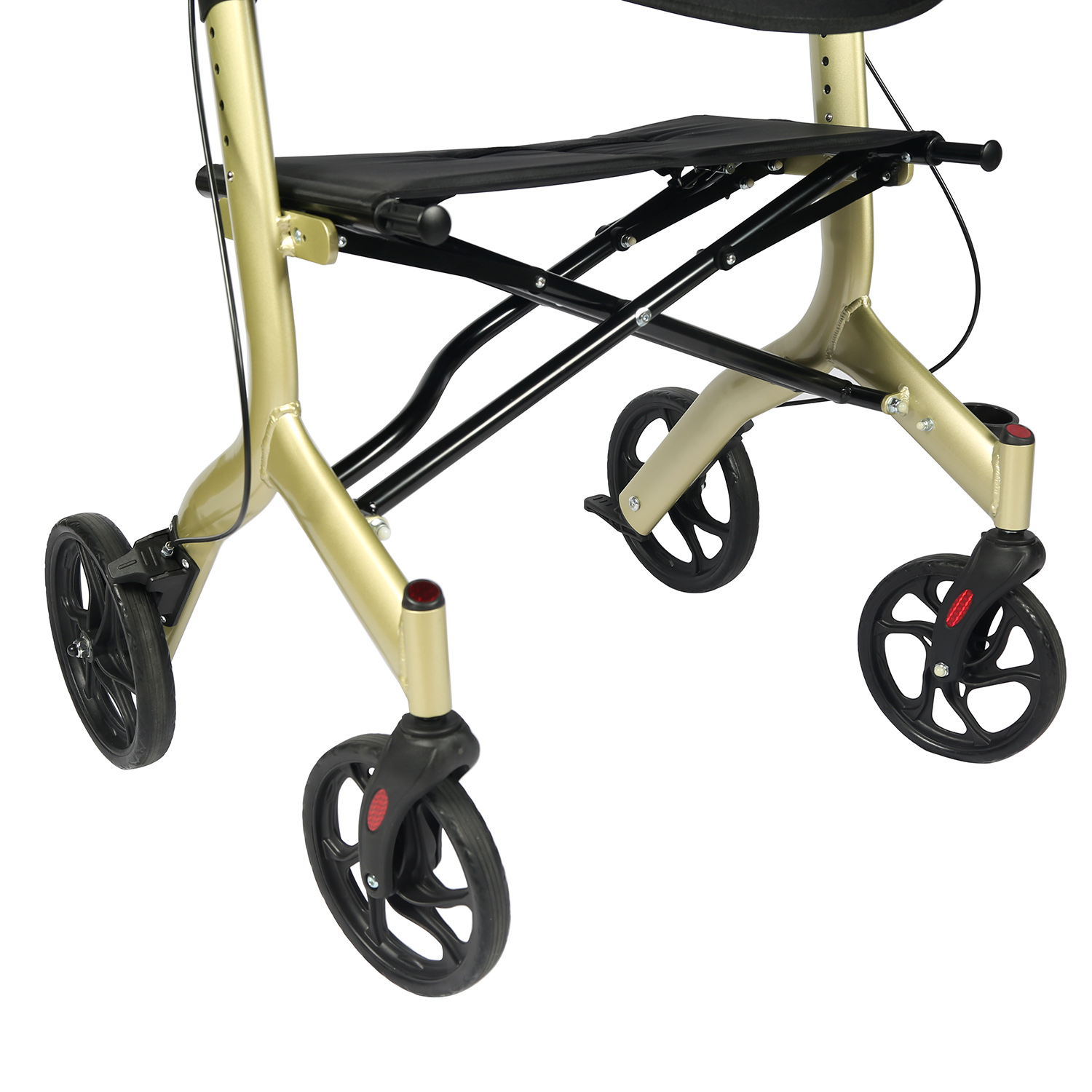 Widened Rollator Walker Aluminum Mobility Aids with a Big Shopping Bag TRA32M