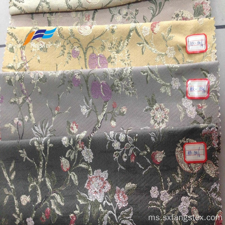 Tekstil Rumah Elegan 100% Kain Tirai Jacquard Polyester