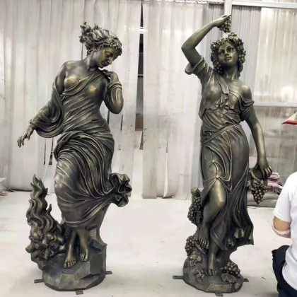 Garden decor resin fiberglass four seasons god sculpture statue