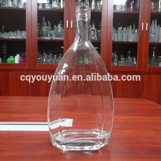 Super Flint Glass 1.5L Weight Empty Wine Bottles XO/Cognac Round Shape Glass Bottles