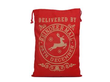 Christmas gift bag cotton drawstring bag canvas drawstring bag