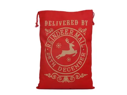 The gift bags Christmas drawstring bag cotton gift bag