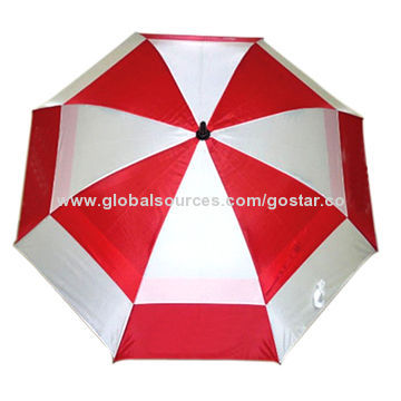Windproof Golf Umbrella with 3.2mm Rib Fiberglass