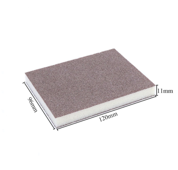 Wet and Dry Dual-Sided Sanding Sponge with Foam Pad - Square Shape - Includes Sandpaper