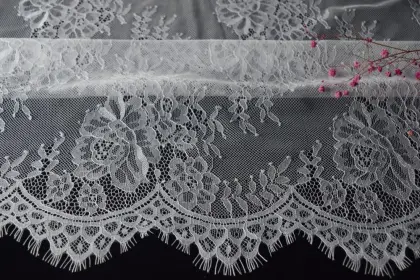 100% Nylon Panel Lace Fabric Design-B