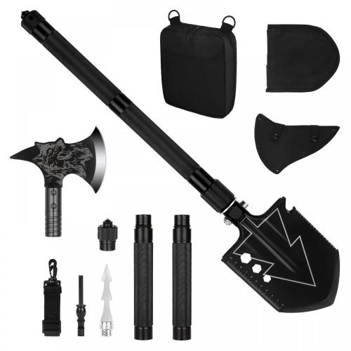  Household Repair Tools Black Metal Folding Survival Camping Shovel Factory