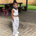 Summer Custom Two-Piece Girls' Solid Color Clothing