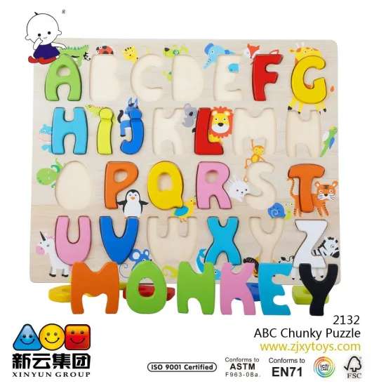 wood ABC Animal letter Puzzle