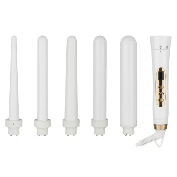 Interchangeable Ceramic Barrel Curling Iron Set for Customized Smooth Hair Curls