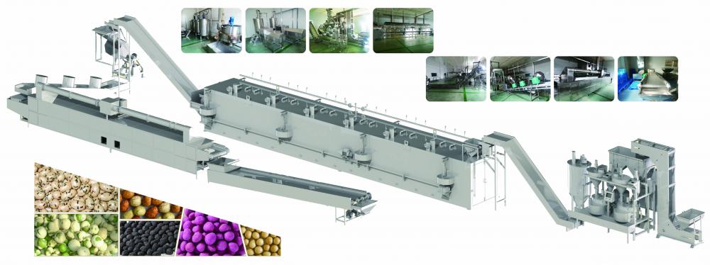 خط إنتاج المكسرات المطلي والمحمص