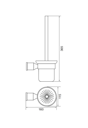 Stainless Steel Wall-Mounted Toilet Cleaning Brush with Tumbler Holder