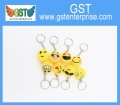 Berkedip Keychain bola plastik Emoji wajah