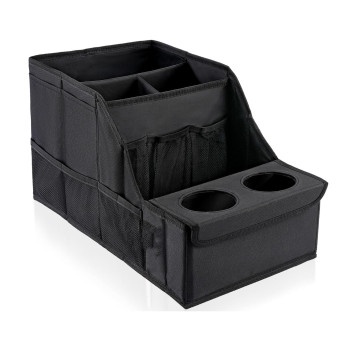 Waterproof Polyester Car Organizer with Divide Handles and Multiple Mesh Pockets