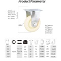 3 Zoll mittelschwerer Nylon-Starrkarrenrollen