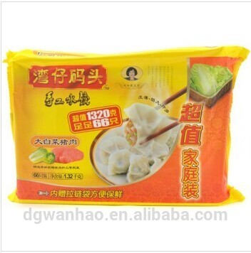 Custom Frozen dumplings food packaging bag