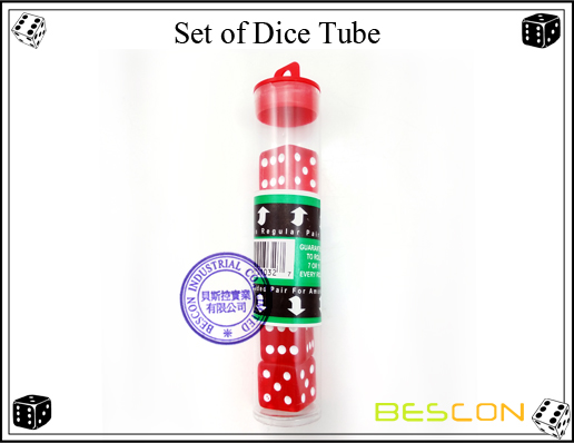 Set of Dice Tube