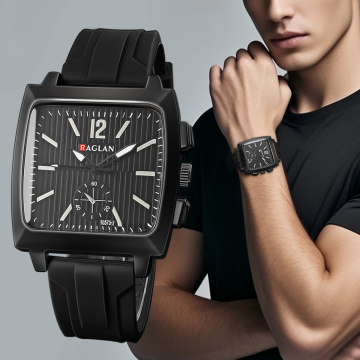 Wholesale Luxury Silicone Alloy Quartz Watches for Men with Custom Logo