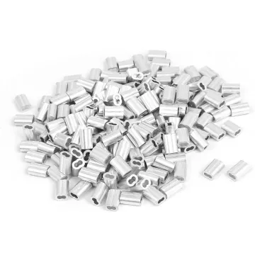 Aluminum Crimping Loop Sleeves and Ferrule Assortment Kit for Wire Rope and Cable Line End Connections