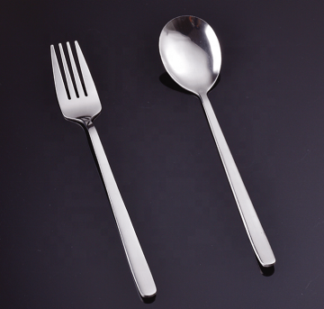 High-Quality Hand-Polished Korean Type 410 Stainless Steel Fork and Spoon Tableware Set