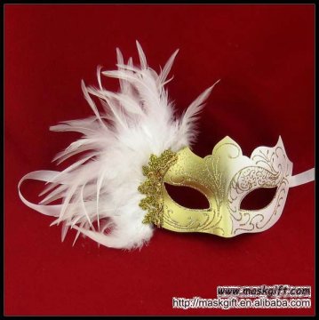Sexy lady Hot Masquerade Mask in White and Gold Wholesale Party Mask