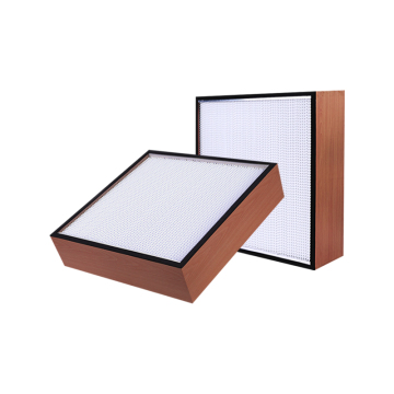 High Efficiency Wooden Frame Pleat HEPA Filter with Partition