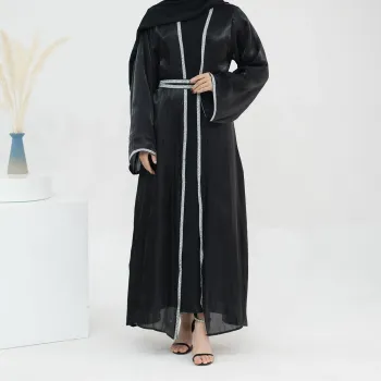 PROMISTAR 2024 Women's Casual Polyester Abaya Dress