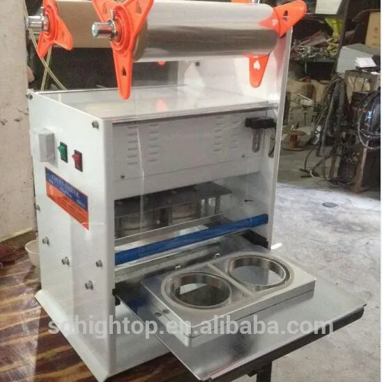 Automatic Yogurt Plastic Cup Sealing Machine / Sealer For Milk Cup juice Sprite