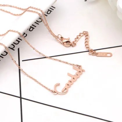 Rose Gold Good Luck Charm Necklace For Women