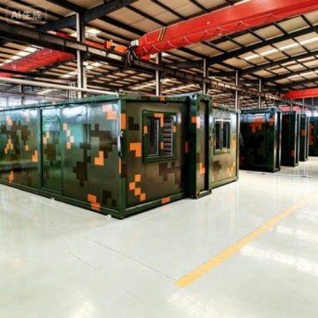 Camouflage Folding House with Dual Wing Expansion for Scenic Areas