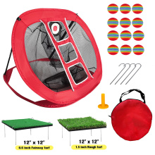 Golf Chipping Net Golf Mat Golf სასაჩუქრე ნაკრები