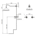 Vanir Shower Bi Serê Rain Shower Set