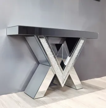 Console Table of glass mirror for corridor