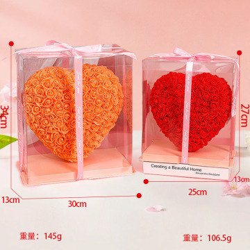 2025 New Arrival High Quality Colorful Artificial Rose Heart Shape Gift