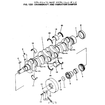 GENUÍNO KOMATSU SA6D155 CRANKSHAFT ASS&#39;Y 6127-31-1012