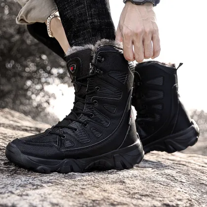 Men's Winter High Top Cotton Boots Snow Outdoor Boots