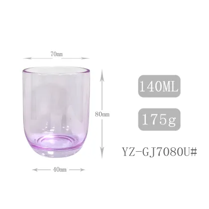 Wholesale Colorful Round Arc Glass Wine Jars for Candle Making