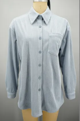 Classic color series corduroy single-breasted shirt