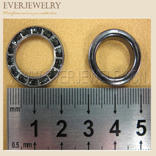 22mm Big Round Metal Brass Rhinestone Eyelet