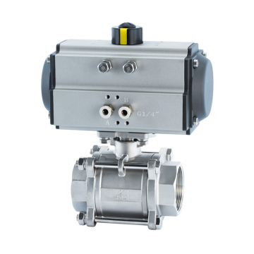 Stainless Steel 3 Piece Pneumatic Forged Female Thread Ball Valve 2000psi