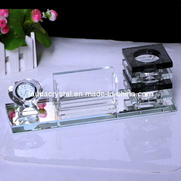 with Clock Crystal Pen Holder Ldc-504