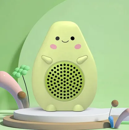 Creative Avocado Cartoon Mini Stereo 5.0 Speaker with FM Support and Portable Subwoofer