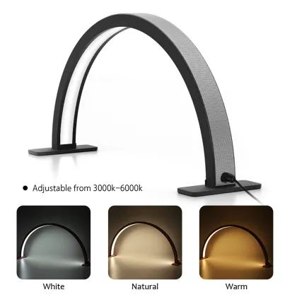 Nail Tech Salon LED Light Nail Lamp with Half Moon Ring Light