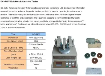 Rotational Abrasion Tester